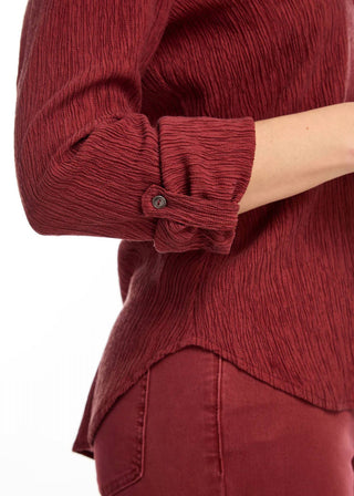 Fdj - LONG SLEEVE ROLL SLEEVE CRINKLE SHIRT