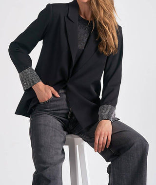 Elan - JACKET WITH RHINESTONE SLEEVE DETAIL