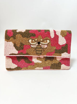 Golden Stella - Women's Bee Beaded Clutch