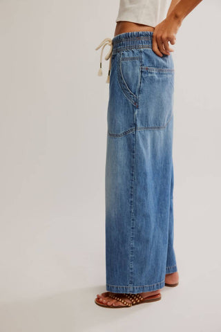 Free People - Easy Peasy Pull On Relaxed Jeans