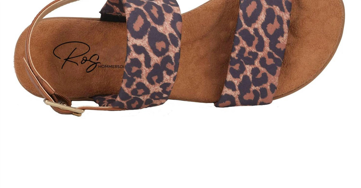 Ros Hommerson - Women's Cabana Leopard Fabric Luggage Atanado Leather