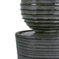 31.5' Tall Striped Concrete Column Fountain with LED Light