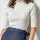 Lilla P - Women's Ruffle Mock Neck Top