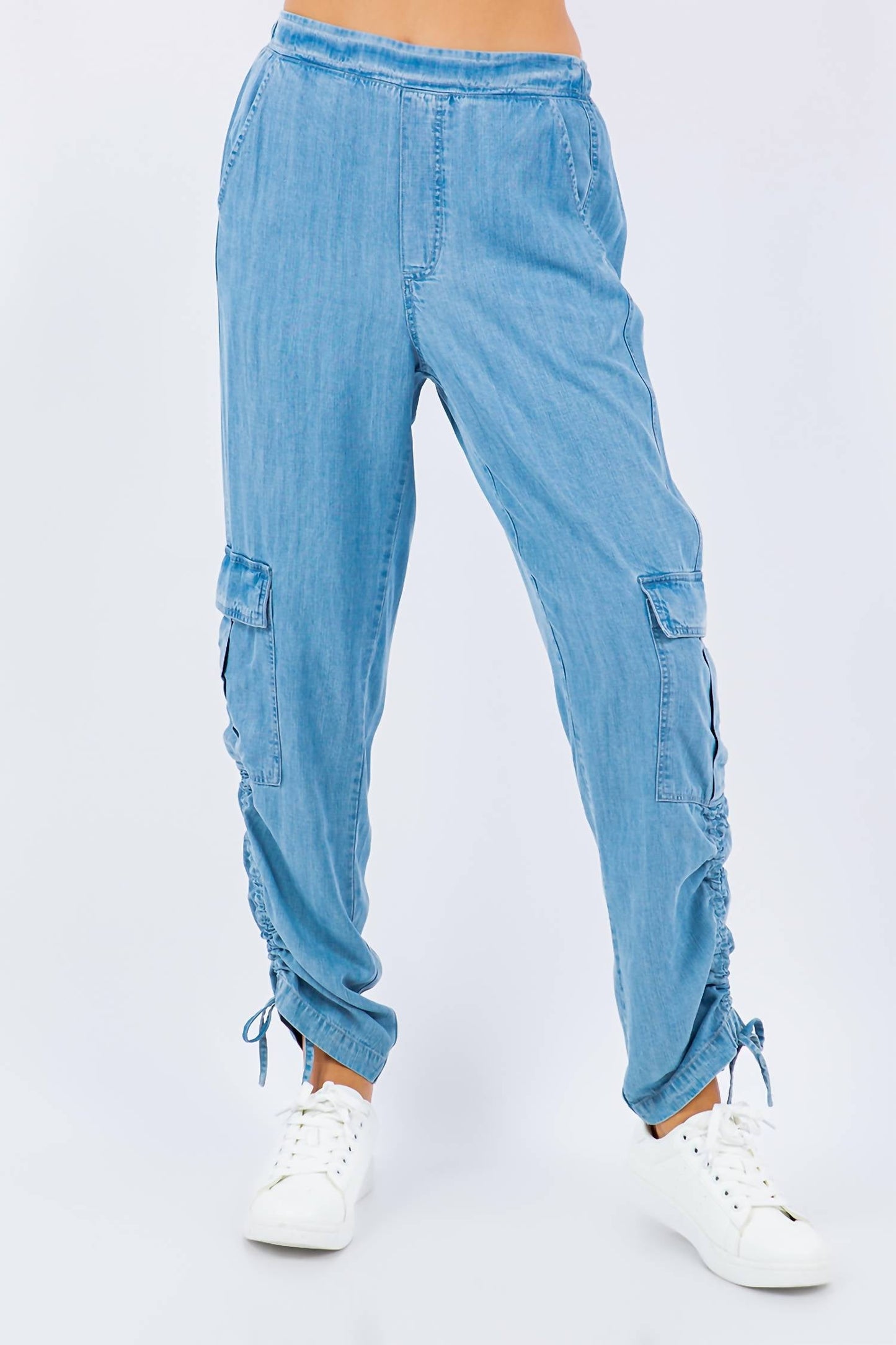 Paparazzi - Tencel Denim Cinched Cargo Pant
