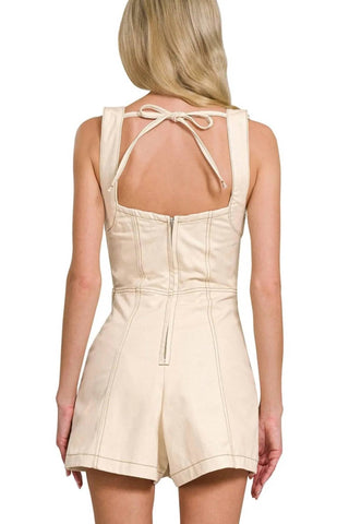 Trendsi - Zenana Tie Back Romper