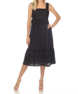 Johnny Was - Jade Jesminda Eyelet Embroidered Midi Dress