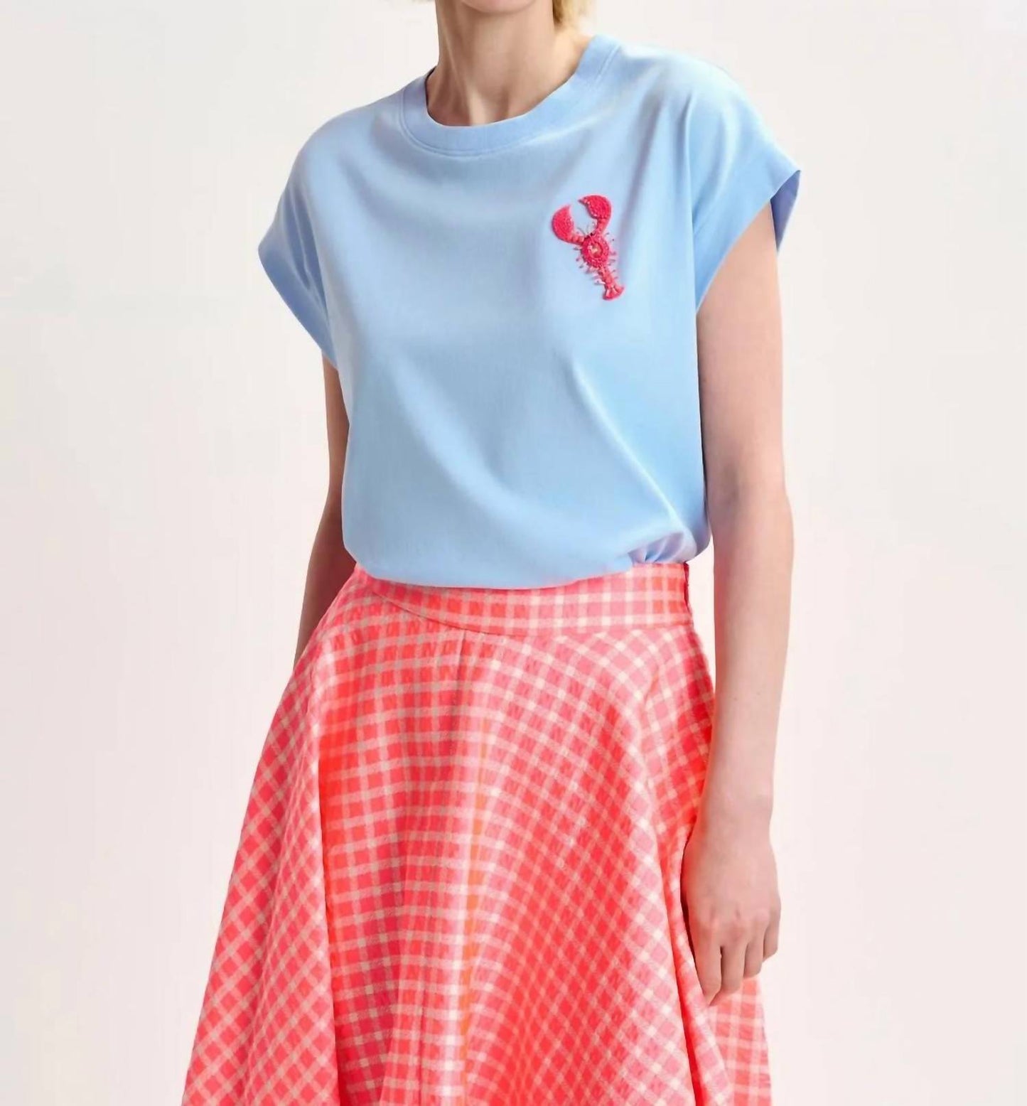 Essential Antwerp - Organic Cotton Lobster T-shirt With Embroidery