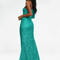 Ashleylauren - One Shoulder Sleeve Prom Dress