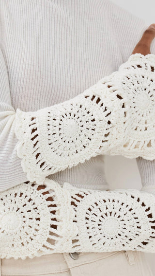 Aje. - Mosaic Crochet Detail Knit Top