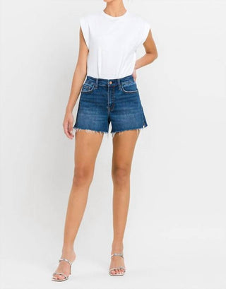 Vervet By Flying Monkey - High Rise Slit Raw Hem A-line Shorts
