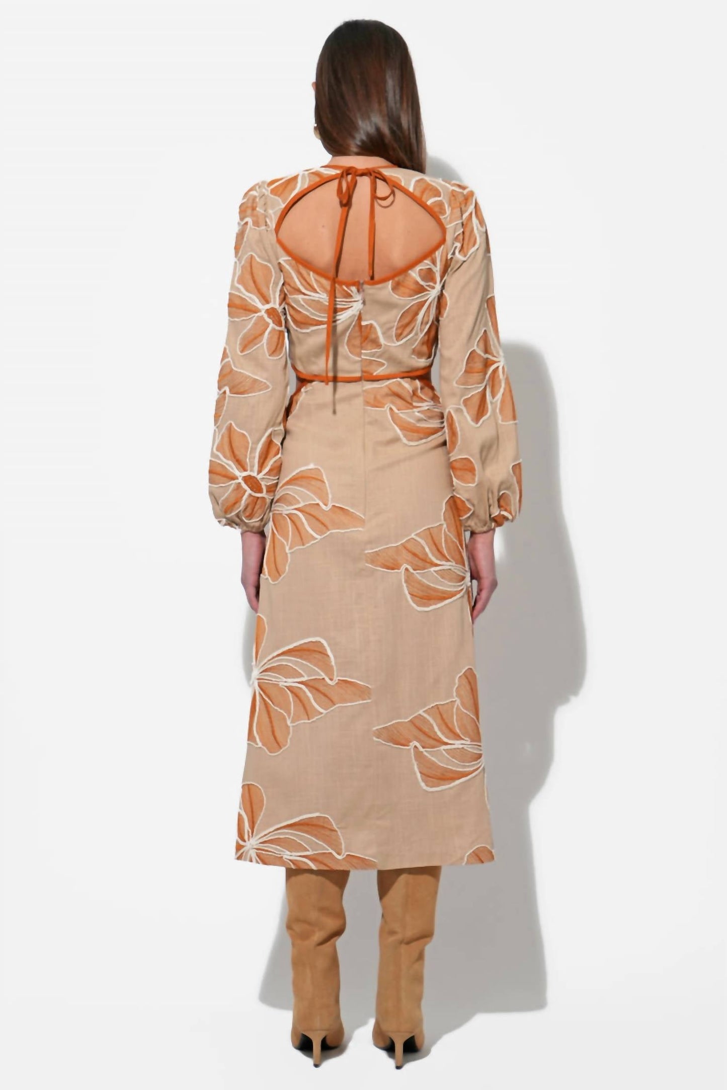 Adelyn Rae - Joy Embroidered Maxi With Side Cut Out Dress