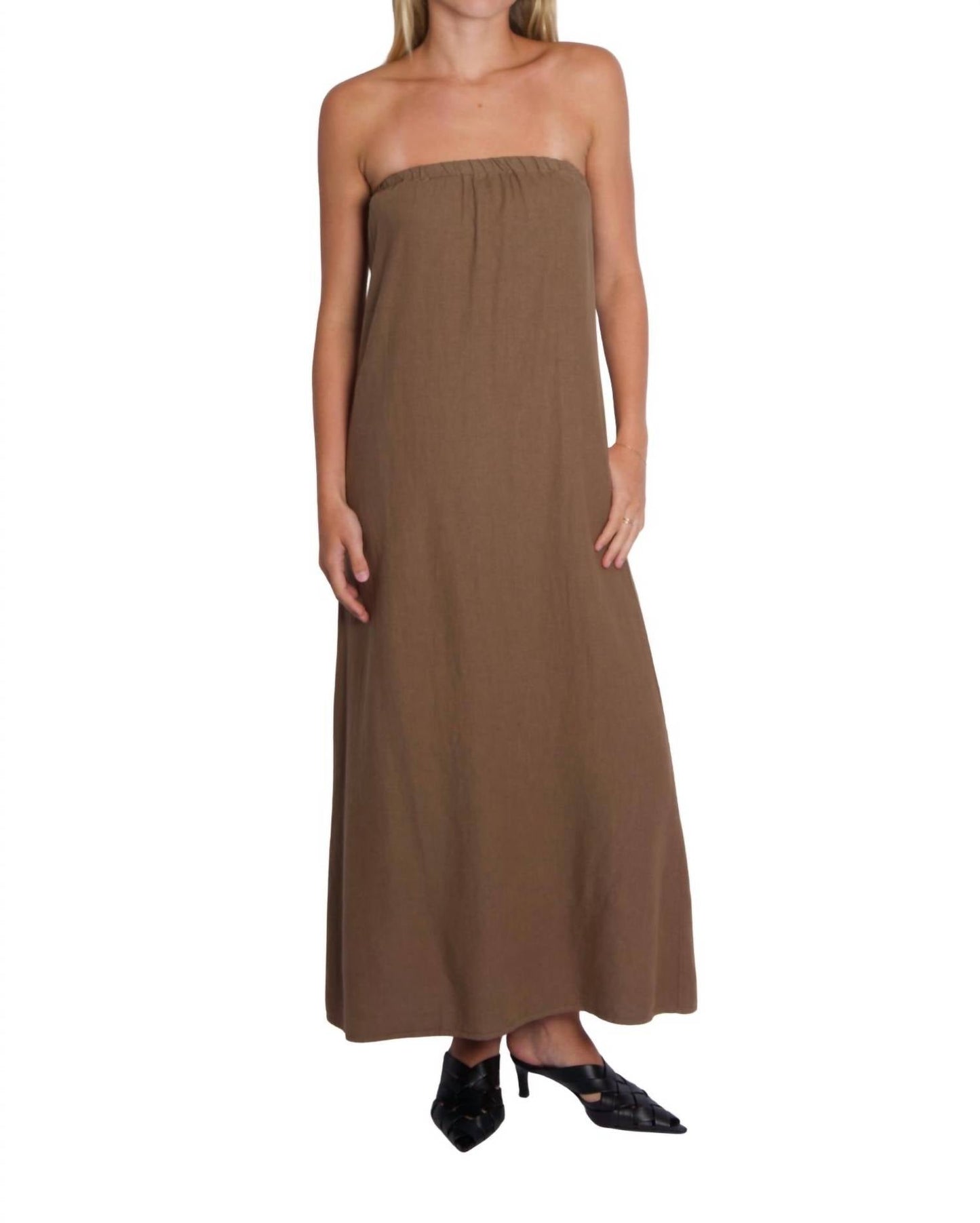 Stateside - Linen Column Maxi Dress