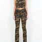 American Bazi - V-cut Camo Flared Pants