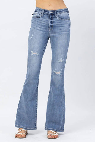Judy Blue - Hi-Rise Destroyed Fit & Flare Jean