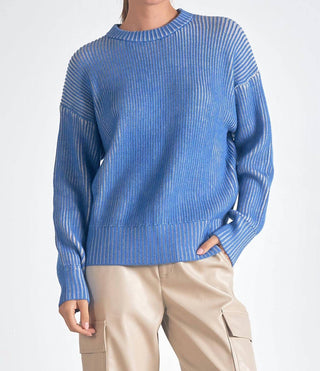 Elan - Kendra Ribbed Crewneck Sweater