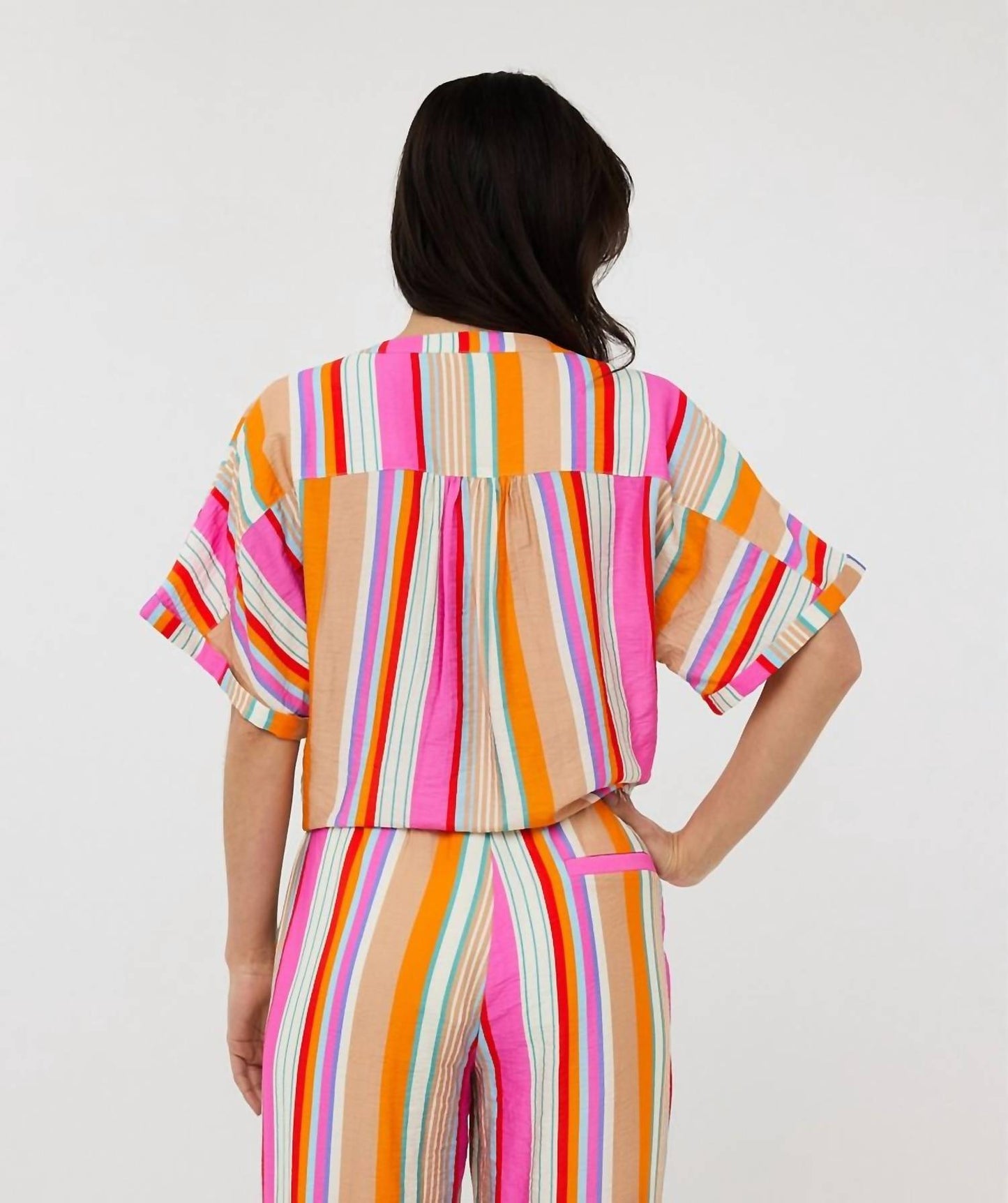 Esqualo - Striped knot blouse
