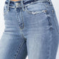 Judy Blue - Mid Rise Release Waistband Detail Skinny Jeans