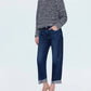 Pistola - Kacey Mid Rise Cuffed Straight Jeans