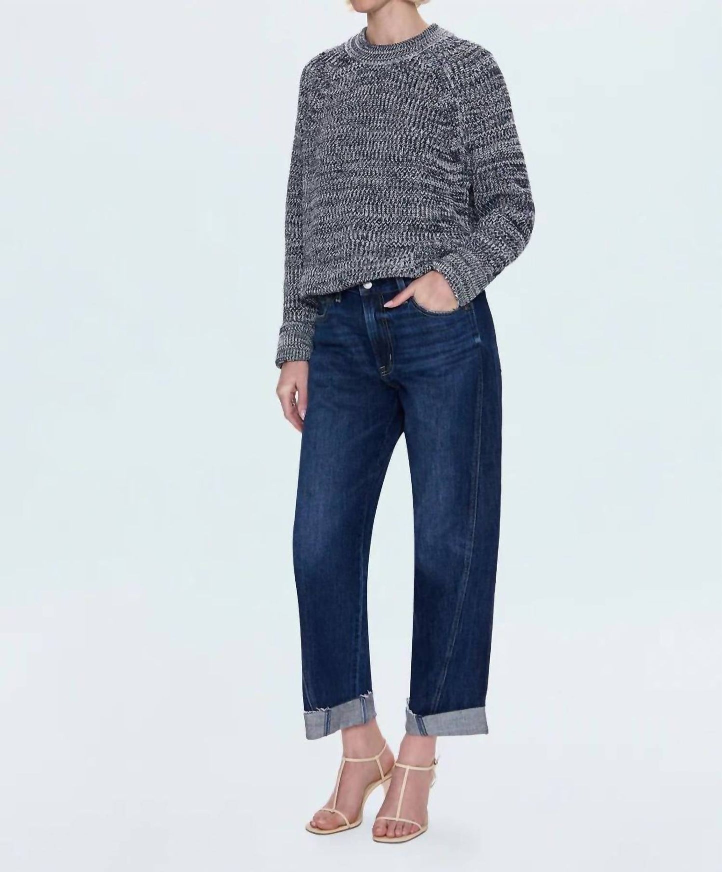 Pistola - Kacey Mid Rise Cuffed Straight Jeans