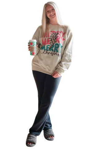 Gildan - Merry Merry Merry Christmas Sweatshirt