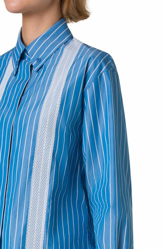 Akris Punto - Pyjama Stripe Boxy Collared Shirt