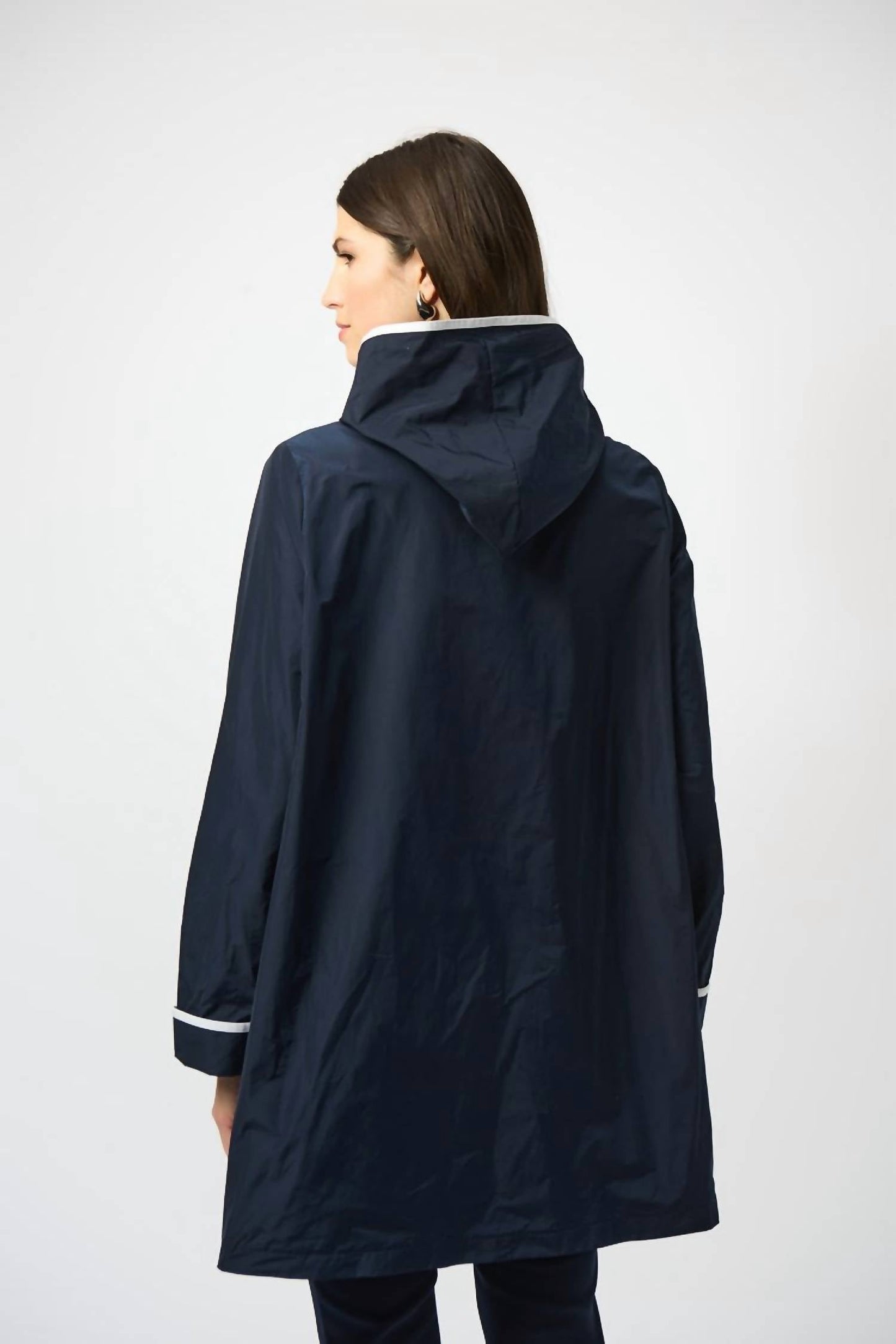 Joseph Ribkoff - Memory Hooded Trapeze Coat