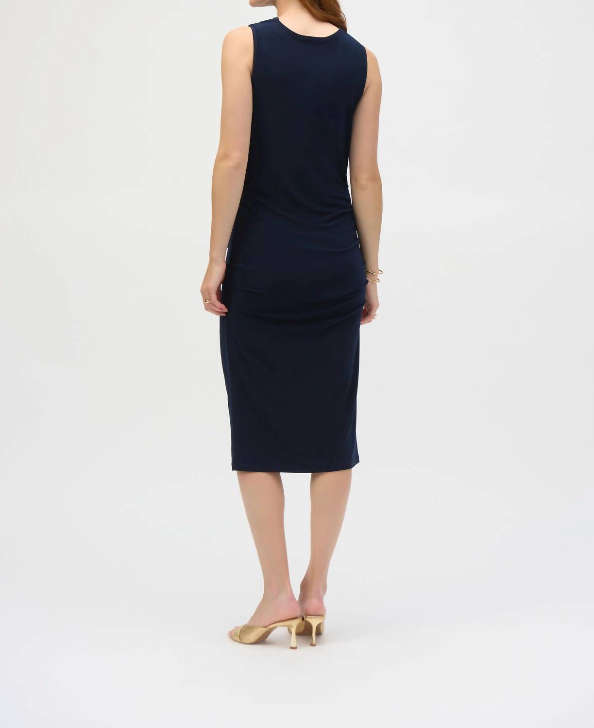 Joseph Ribkoff - Draped Neck Sleeveless Sheath Dress