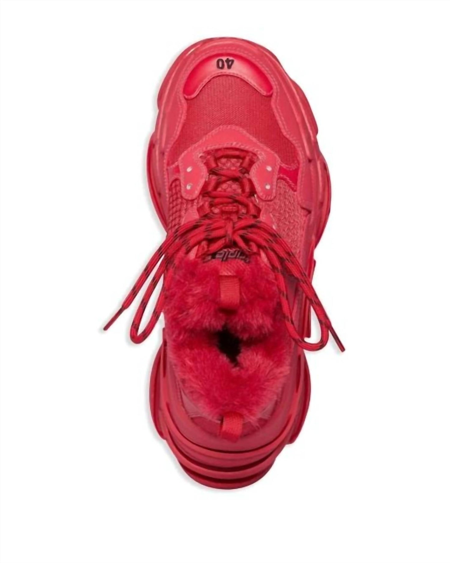 Balenciaga - Men's Triple S Faux Fur Hi Top Sneakers