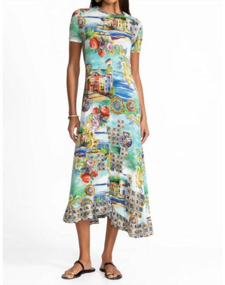 Johnny Was - JANIE FAVORITE ASYMMETRIC HEM SHORT SLEEVE DRESS