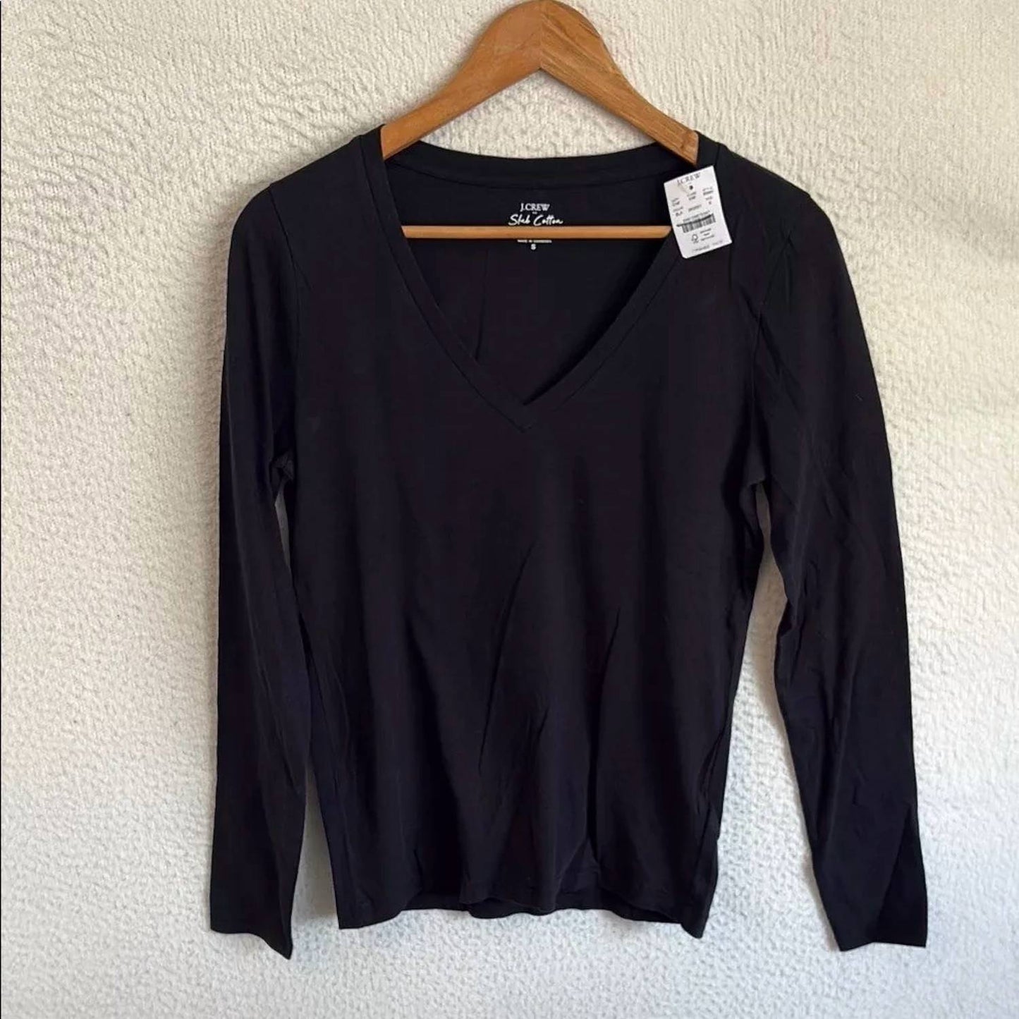 J.Crew - Women's Long-sleeve Vintage Slub Cotton V-neck Tee