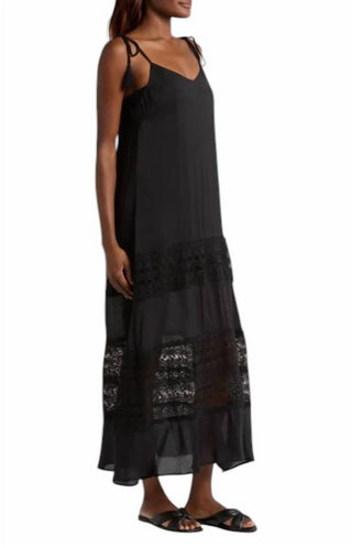 Elan - Spag Strap Crochet Maxi Dress