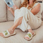 Isotoner - Women's Microterry Staycation Slide With Enhanced Heel Cushion