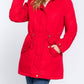 Active Usa - Fleece Lined Fur Hoodie Utility Jacket