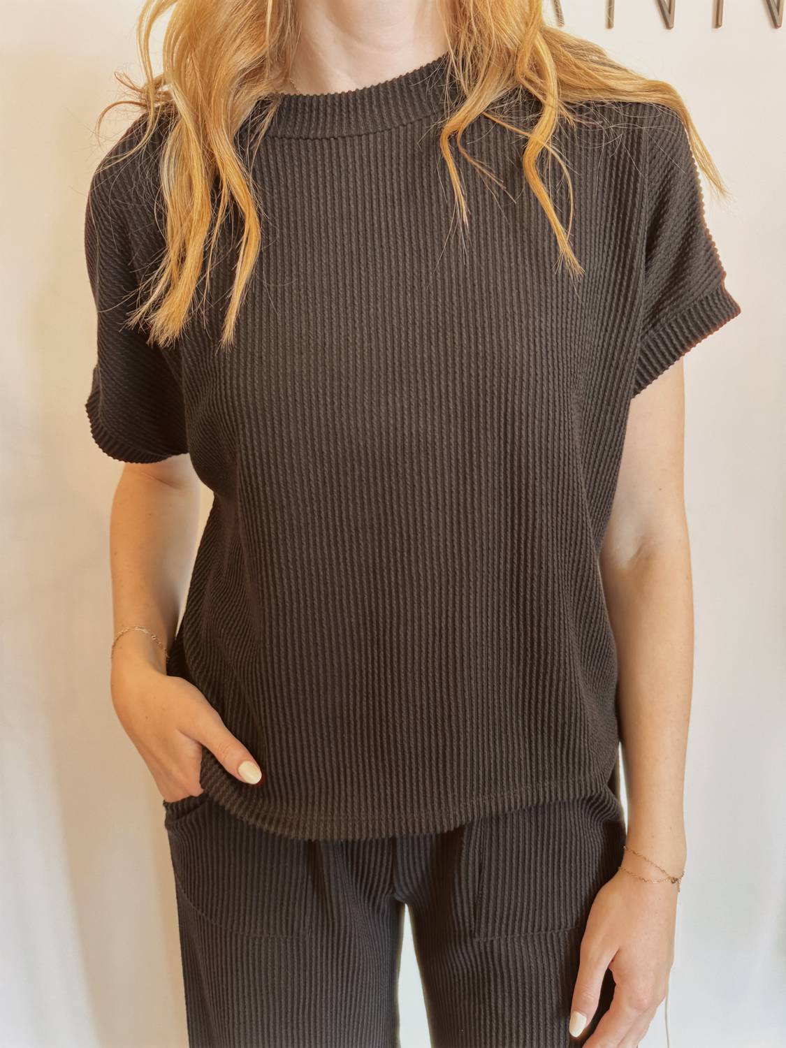 Burgundy Apparel - Women's The Layne Ribbed Set