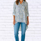 Diva Usa - Floral Viscose High-low Shirt