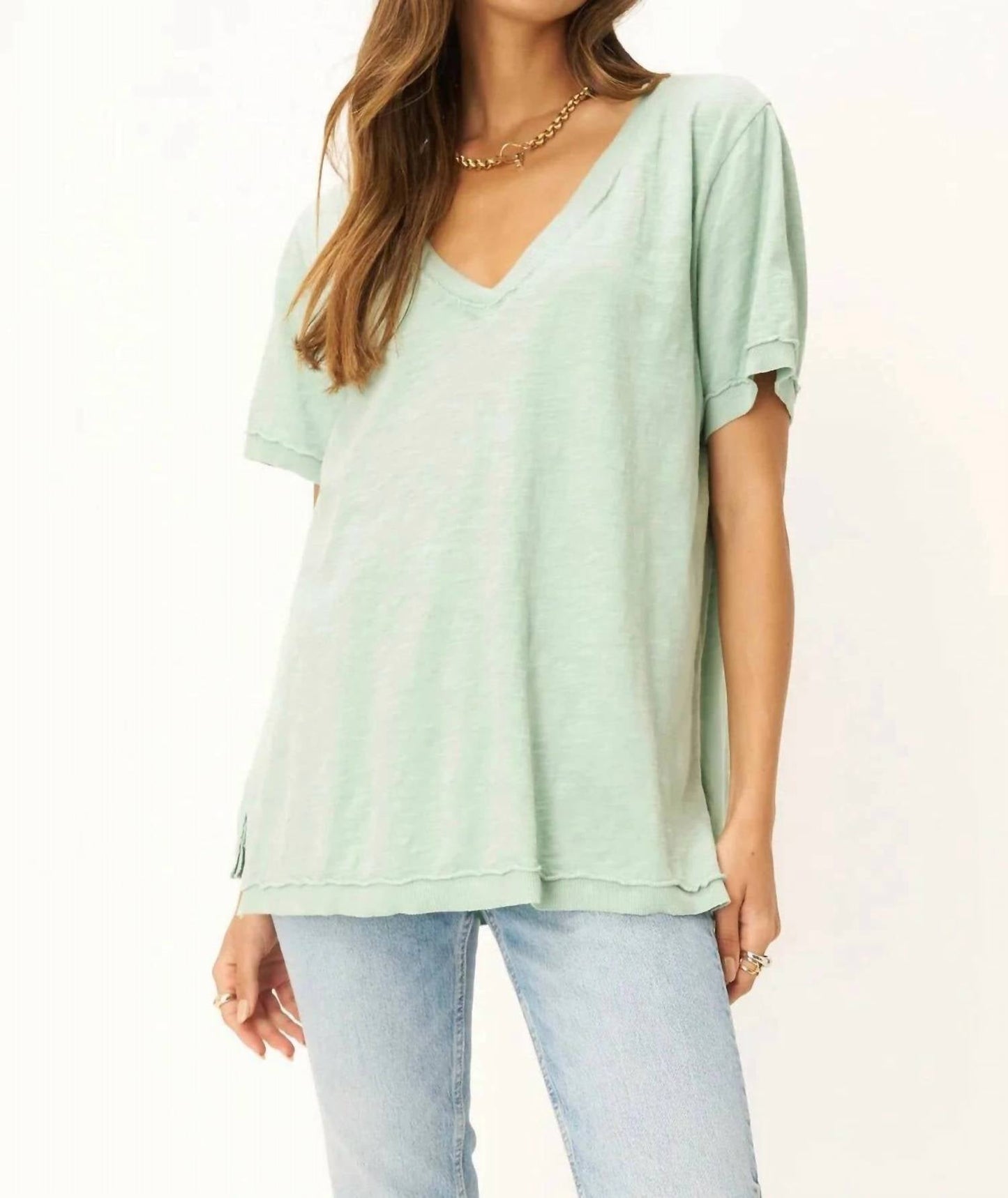 Project Social T - Knockout V Neck Tee By Project Social T Endless Sky