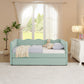 Cozy Gingham Daybed with Trundle Twin Size Sofa Bed No Box Spring Needed