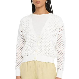 Autumn Cashmere - Solid Mesh Cardigan