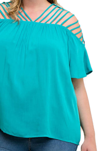 Entro - Bohemian Strappy Top - Plus