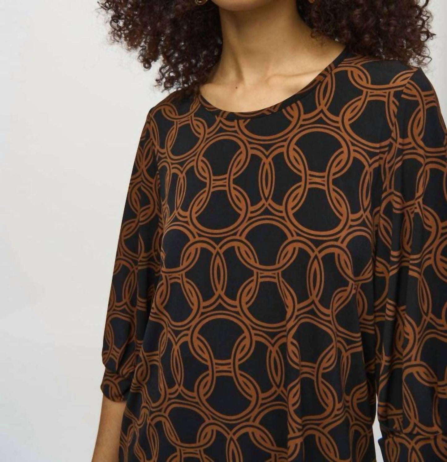 Joseph Ribkoff - Chain Print Puff Sleeve Top