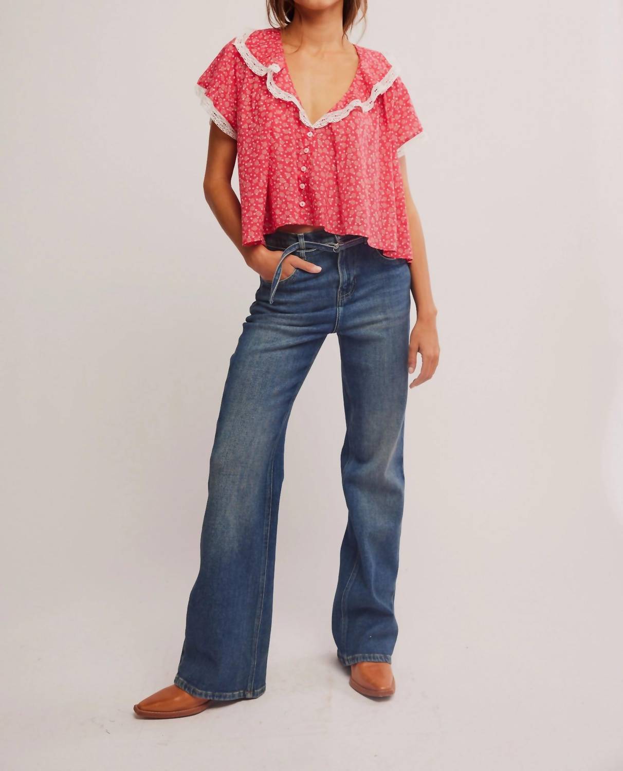 Free People - Truly Yours Printed Blouse