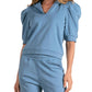 Elan - PUFF SLEEVE HOODIE AND SHORT SET
