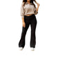 Julia Rose - Liz Crossover Bootcut Leggings with Pockets