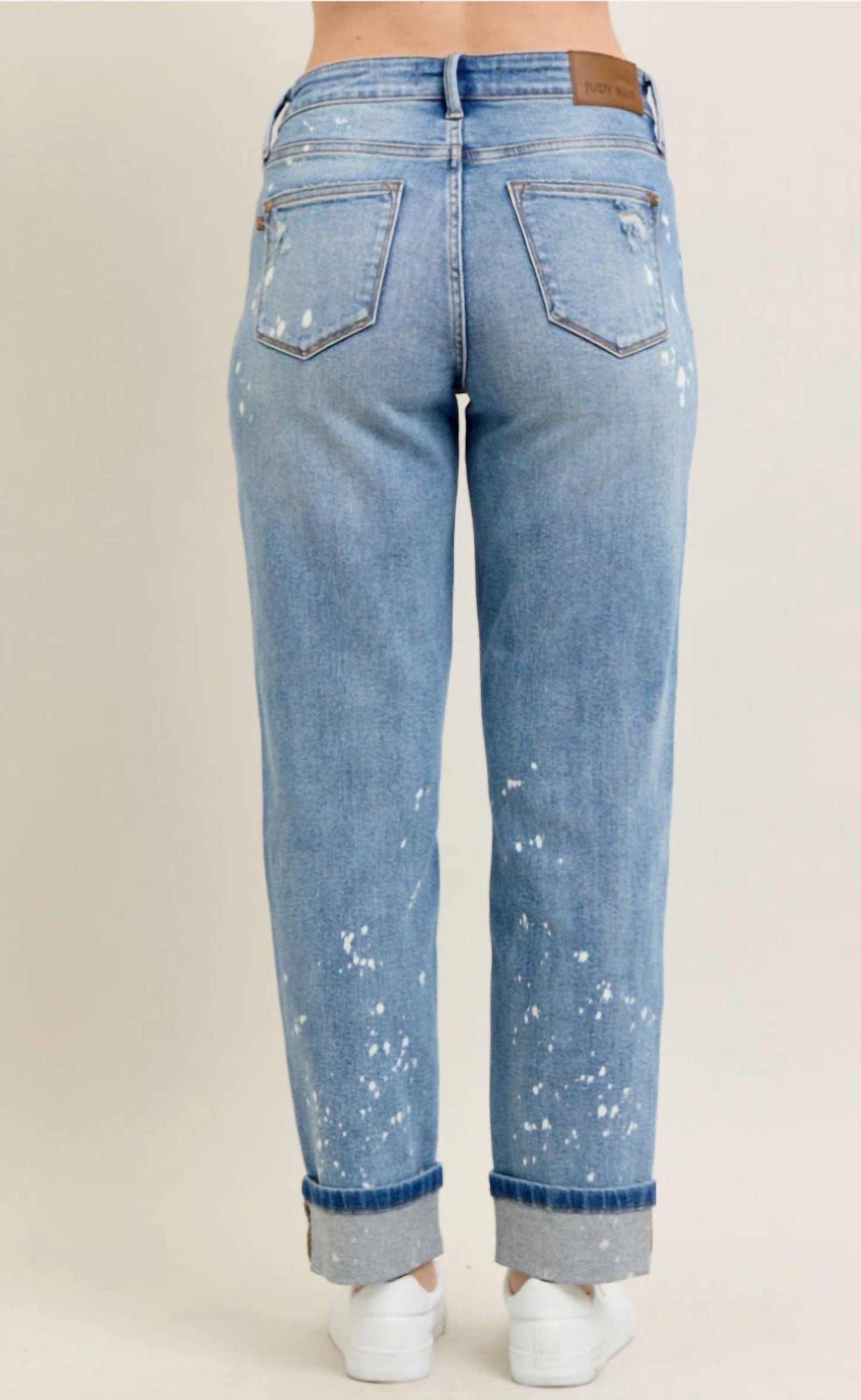 Judy Blue - Bleach Splatter Boyfriend Denim