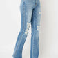 Judy Blue - High Waist Destroy Fray Hem Bootcut Jean