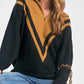Elan - Chevron Quarter Zip Sweater