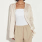 Enza Costa - Silk Blend Striped Shirt