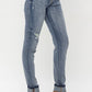 Judy Blue - Mid Rise Button Fly & Cuff Options Tall Boyfriend Denim Jeans