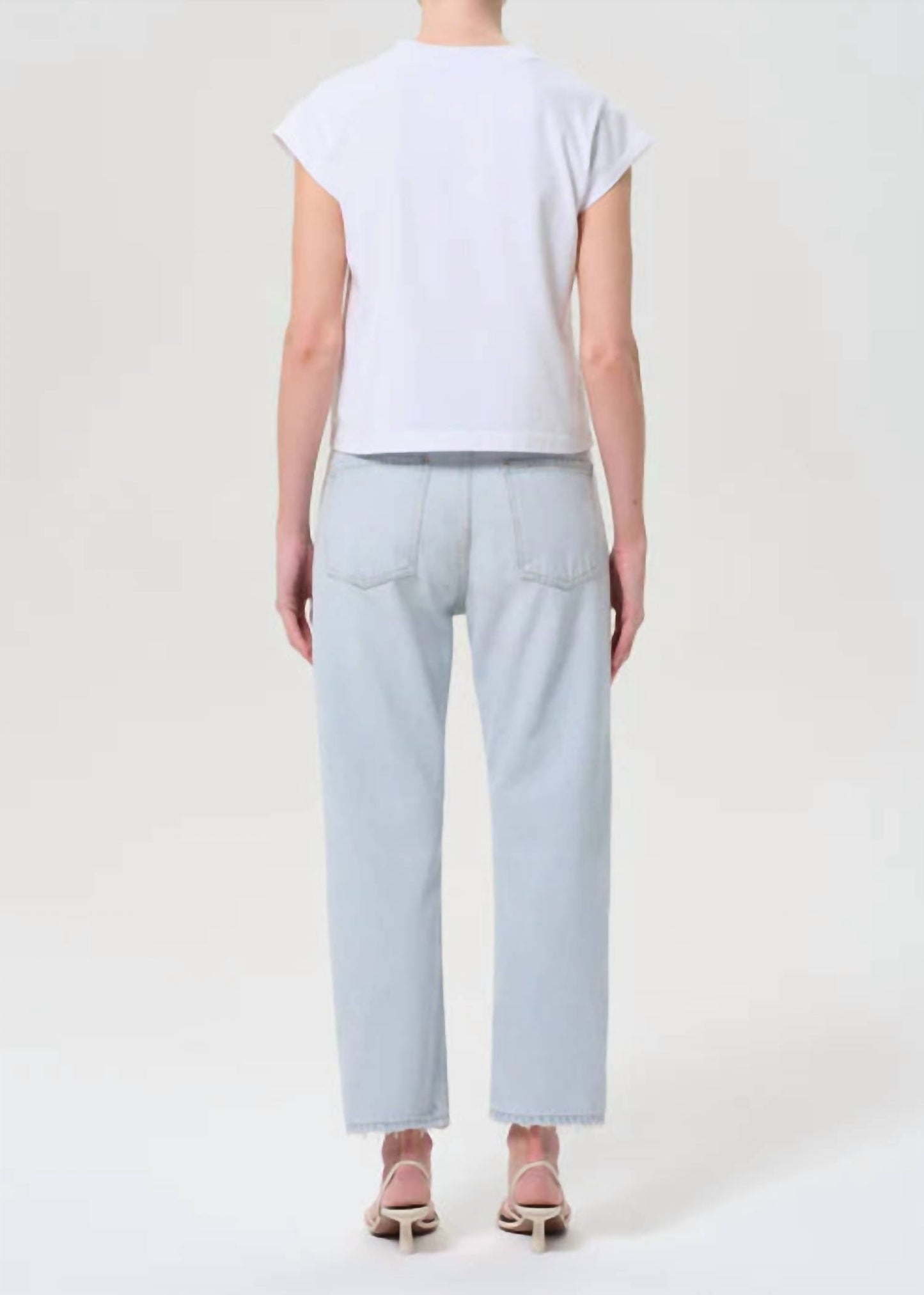 Agolde - Women's 90's Crop Mid Rise Straight Jean