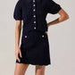 Astr - Perrine Scalloped Short Sleeve Cardigan